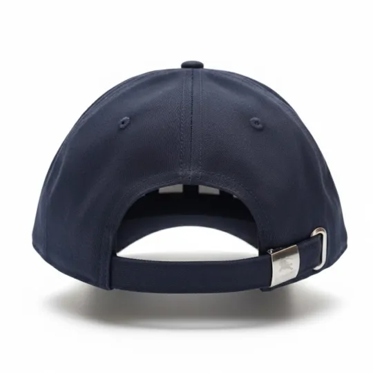 Burberry Baseball Cap –Navy Blue with Equestrian Knight Monogram